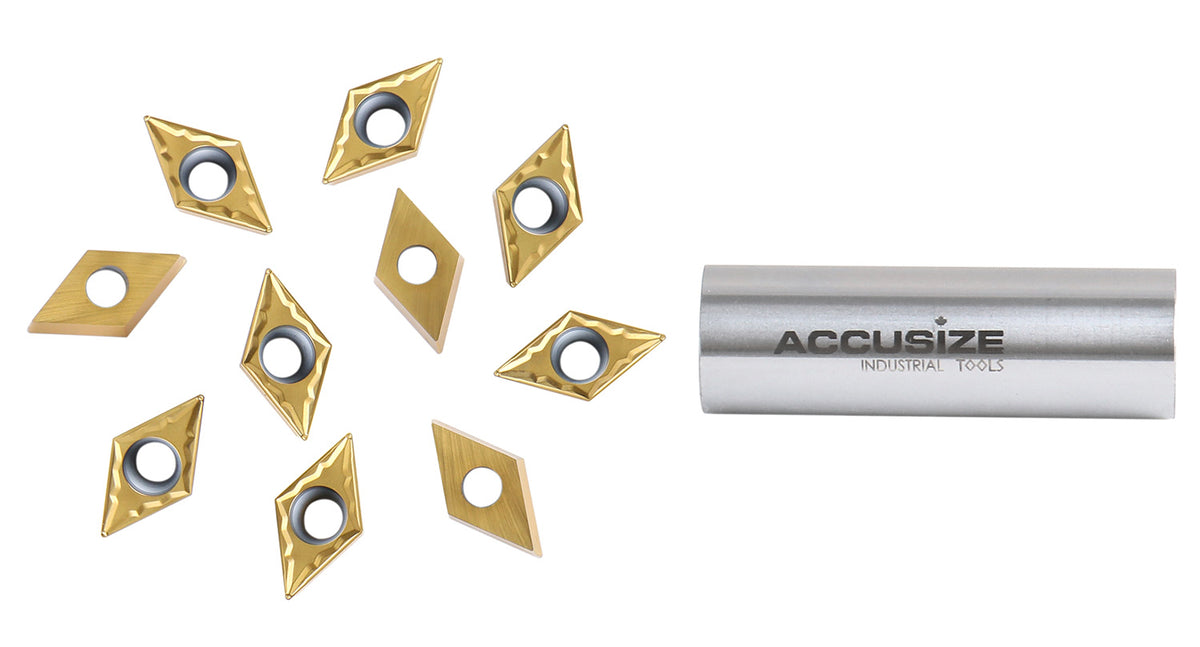DCMT Inserts en carbure revêtus de Tin, 10 pièces/boîte