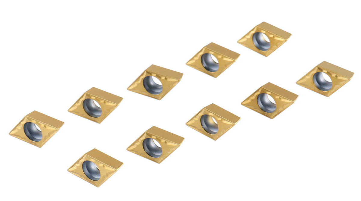 DCMT Inserts en carbure revêtus de Tin, 10 pièces/boîte