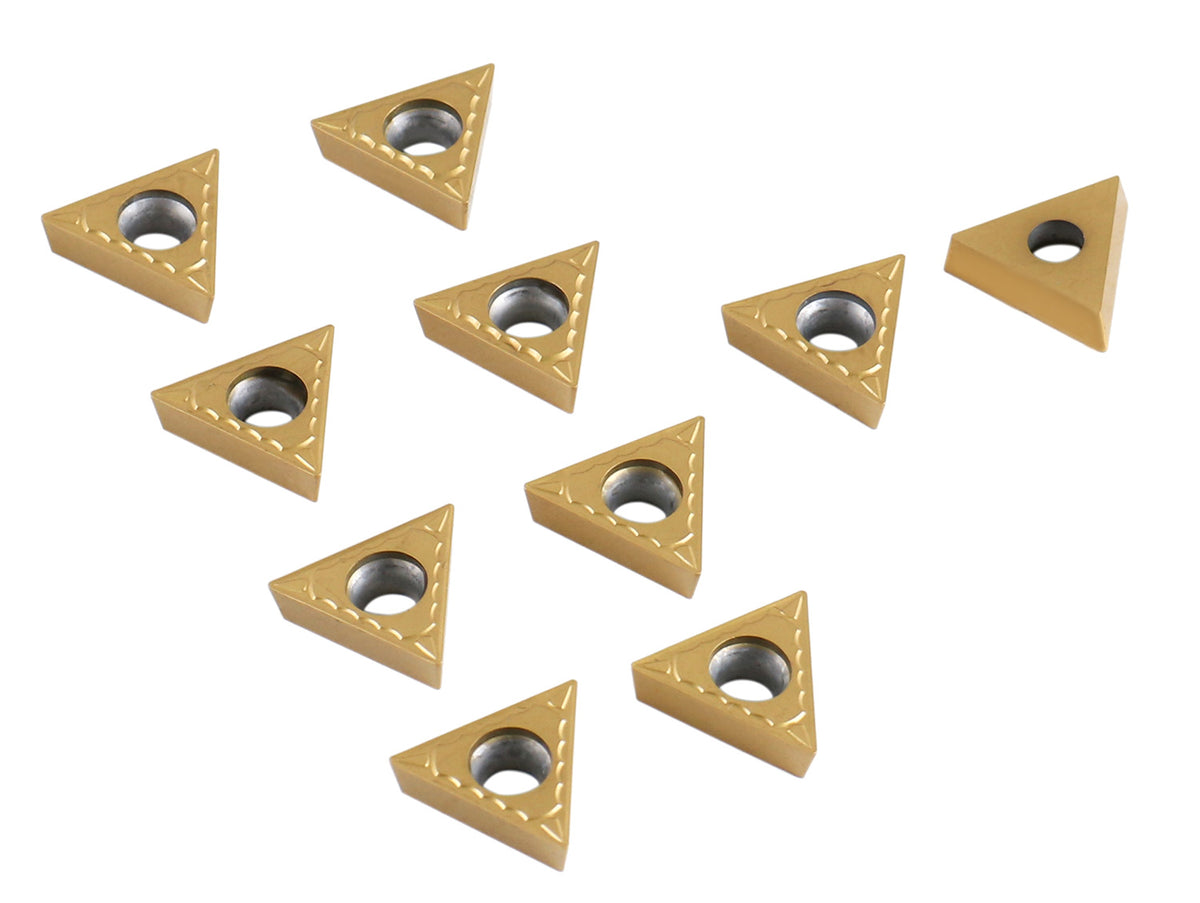 Carbide Inserts, TCMT, TiN / CVD Coated, 10 PCS/SET