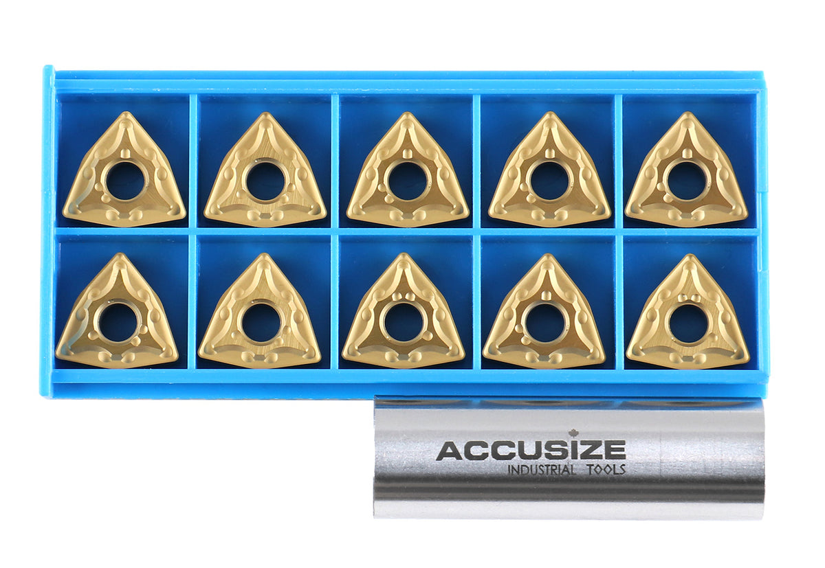WNMG432 Inserts en carbure, revêtus de Tin, 10 Pcs/Set