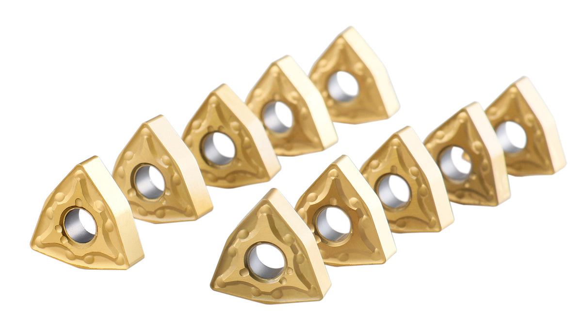 WNMG432 Inserts en carbure, revêtus de Tin, 10 Pcs/Set