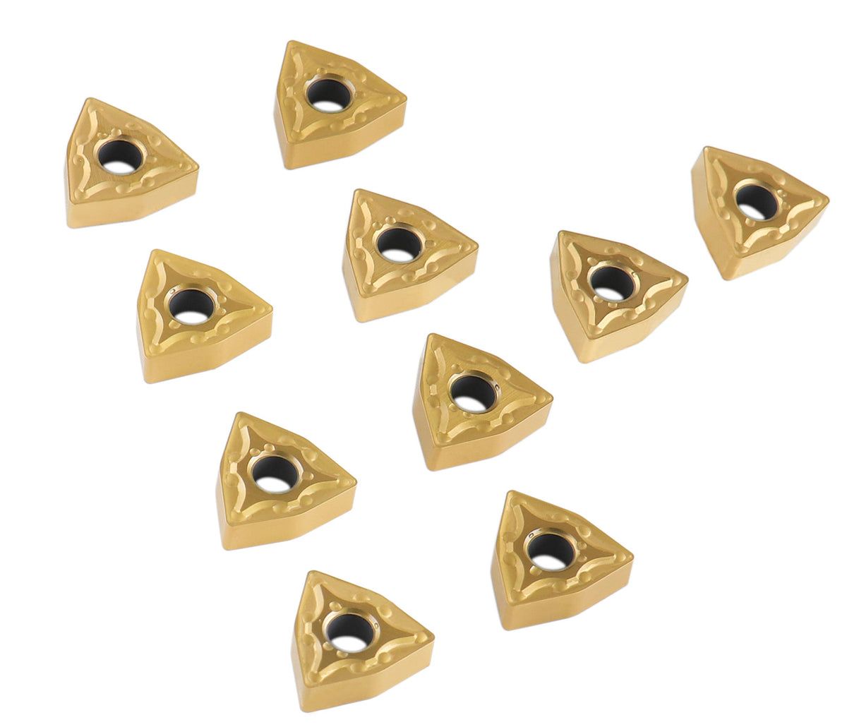WNMG432 Inserts en carbure, revêtus de Tin, 10 Pcs/Set