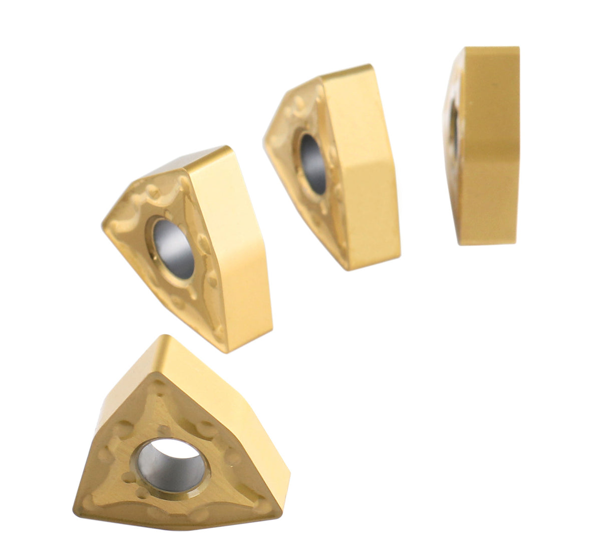 WNMG432 Inserts en carbure, revêtus de Tin, 10 Pcs/Set