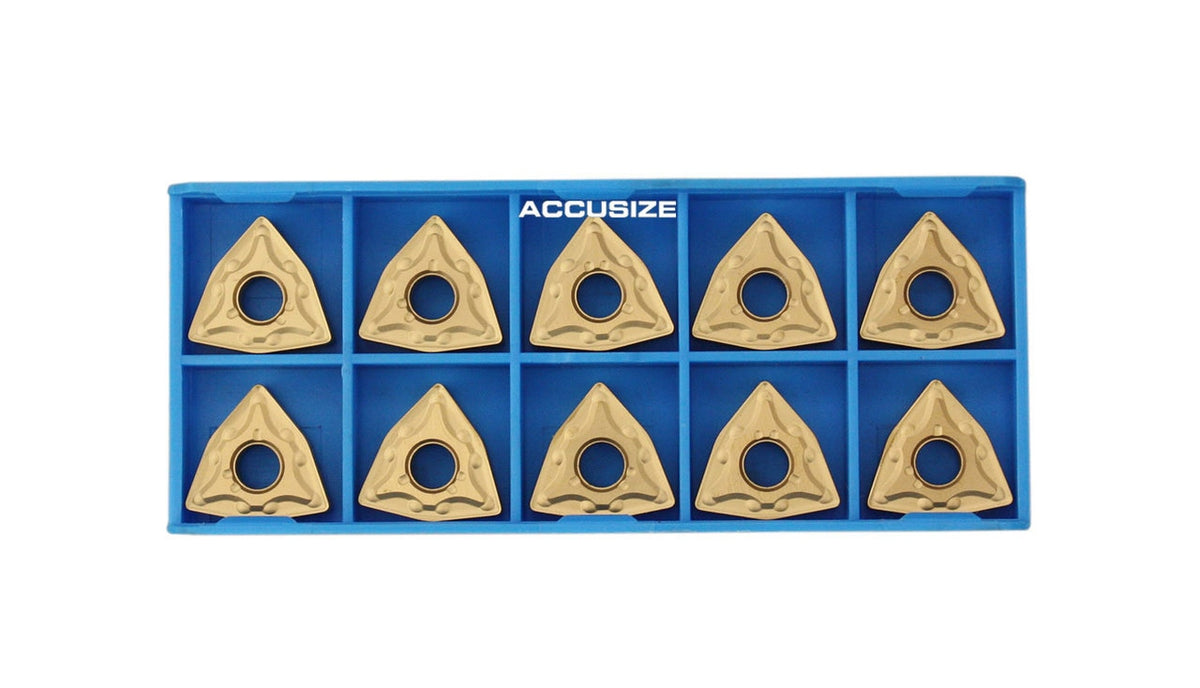 WNMM Carbide Inserts, TiN Coated, 10 Pcs/Set