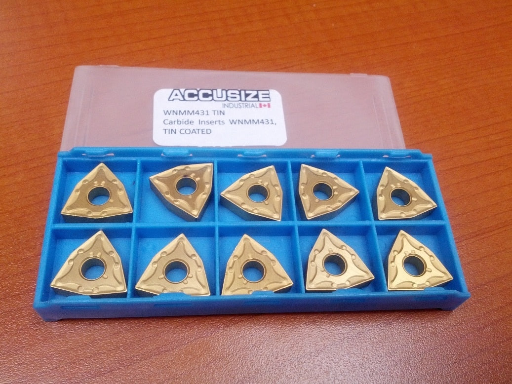WNMM Carbide Inserts, TiN Coated, 10 Pcs/Set