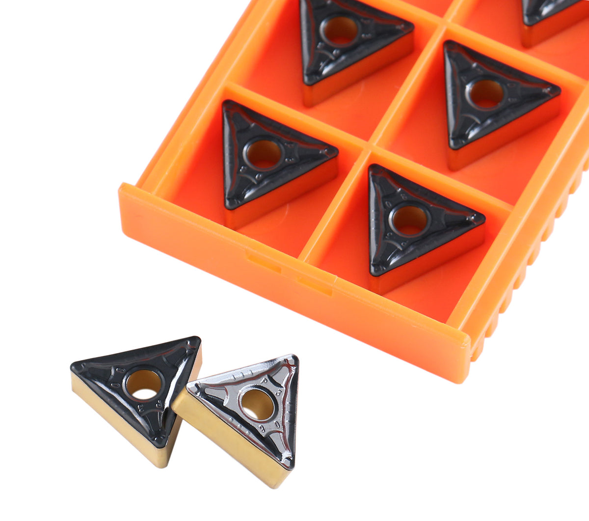 TNMG Carbide Inserts, CVD Coated, Black/Yellow, 10 ps/box