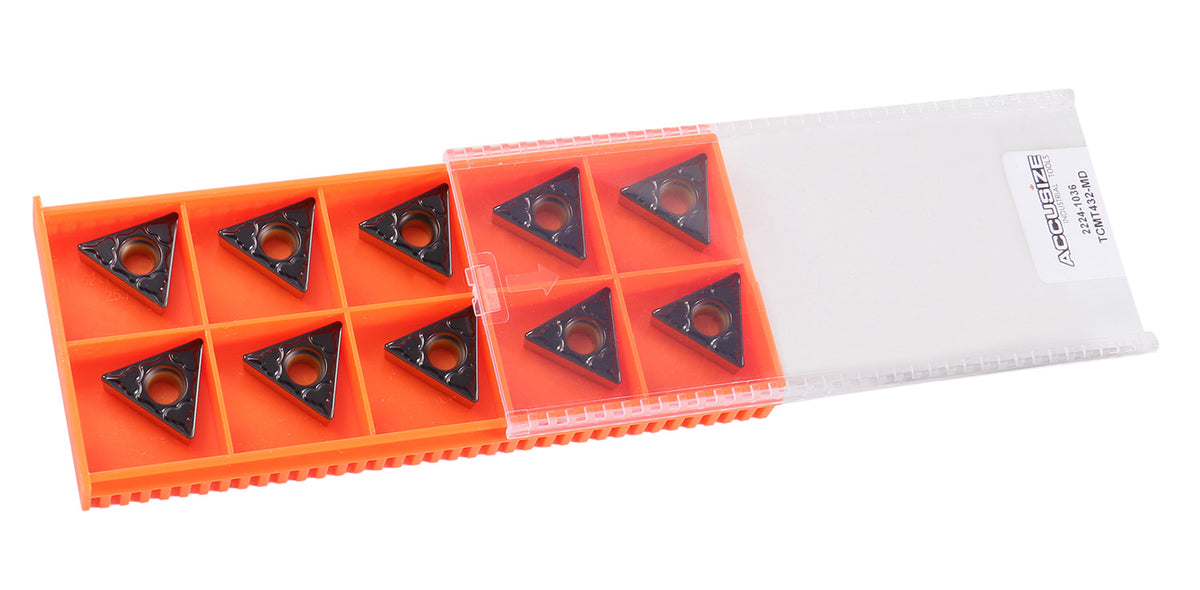 Inserts carbure, Revêtement CVD, TCMT, Noir/Jaune, 10 ps/boîte