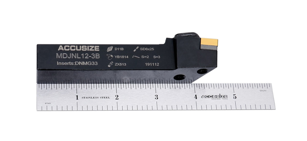 Porte-outils MDJN R/L, avec inserts DNMG, Droite et Gauche