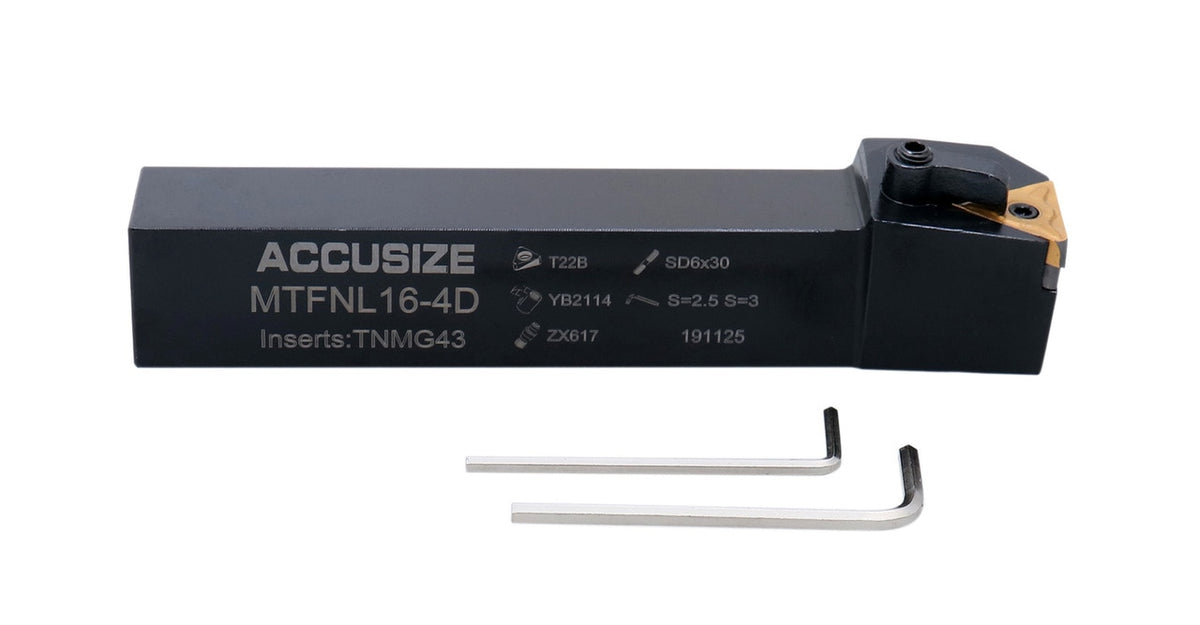 MTFN R/L Toolholders with Carbie TNMG Inserts, Right-Hand and Left-Hand Available