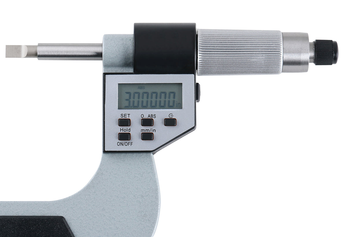 3-4'' by 0.00005'' Blade Electronic Digital Micrometer Abs/Inc Interchangeable, 2312-4010