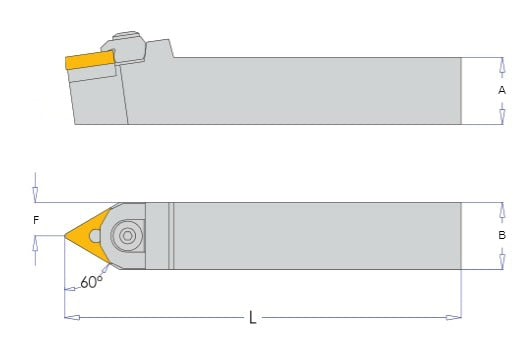 Porte-outils MTENN avec inserts en carbure TNMG