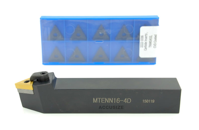 Porte-outils MTENN avec inserts en carbure TNMG