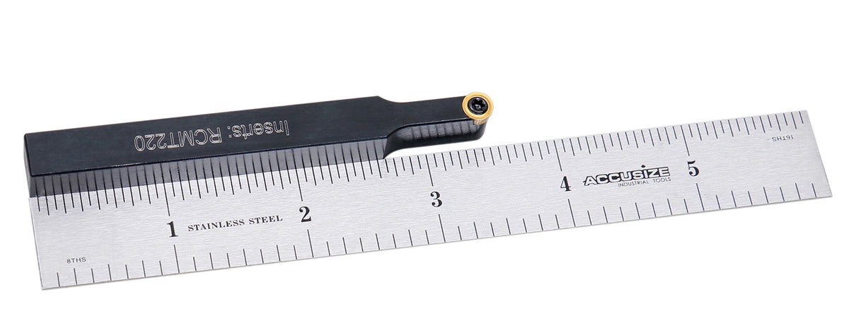3/8 by 4'' Srdcn Indexable Toolholder for Rcmt220 Inserts, 2376-0006