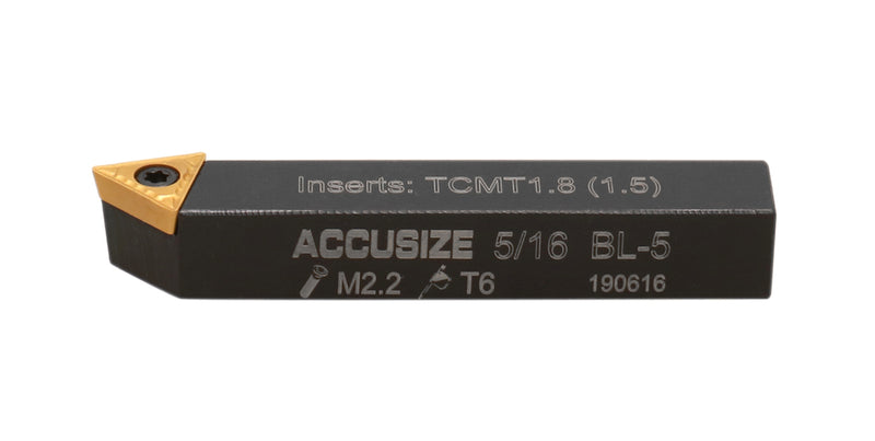 5/16'' by 2'' Oal 5 Pc Indexable Turning Tool Set with Tcmt1.8(1.5) Carbide Inserts, 2380-5042