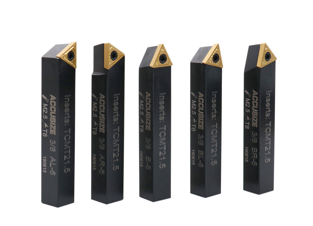 3/8'' 5 Pc Indexable Turning Tool Set, 2380-5062