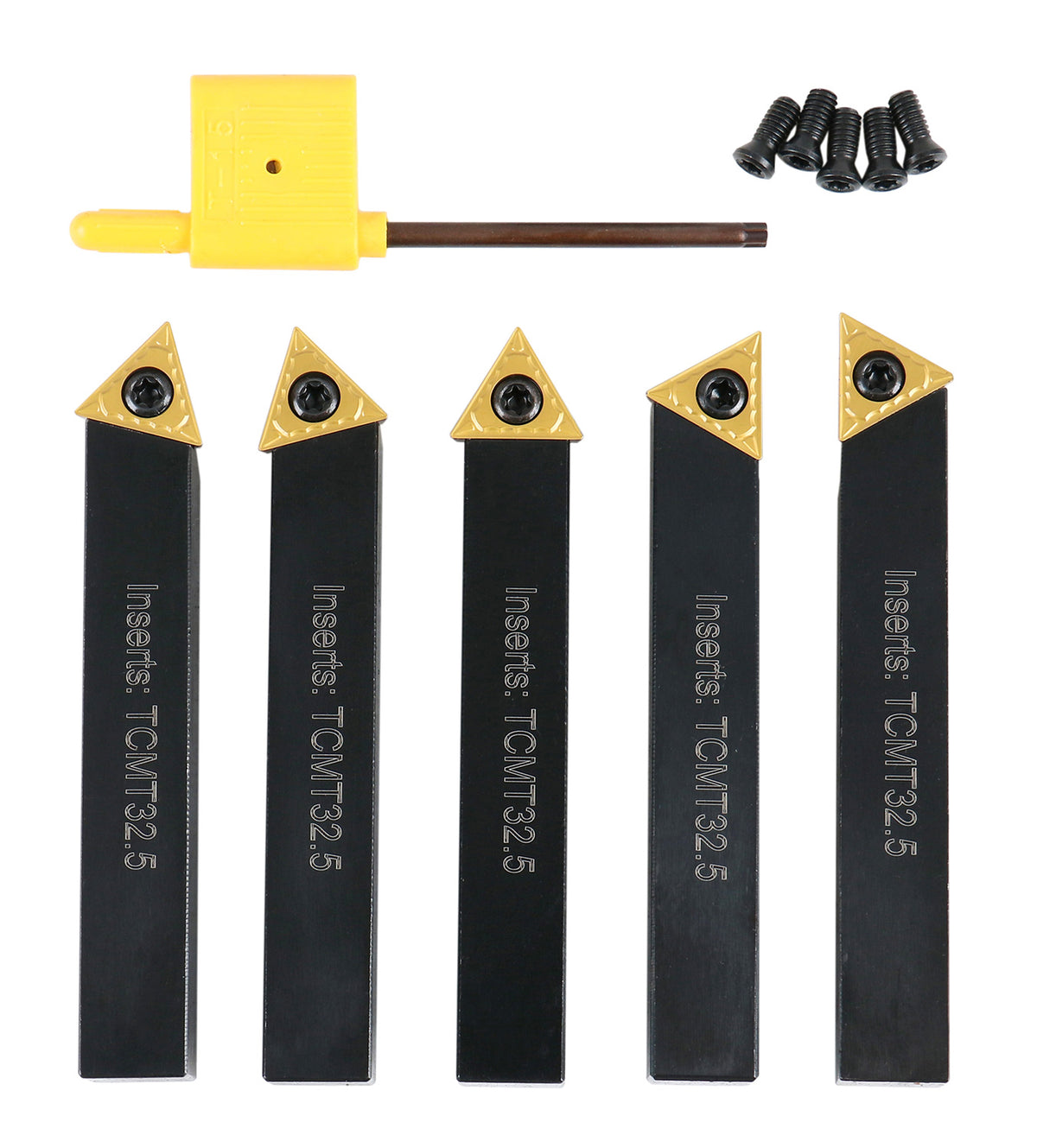 1/2'' 5 Pc Indexable Turning Tool Set, 2380-5082