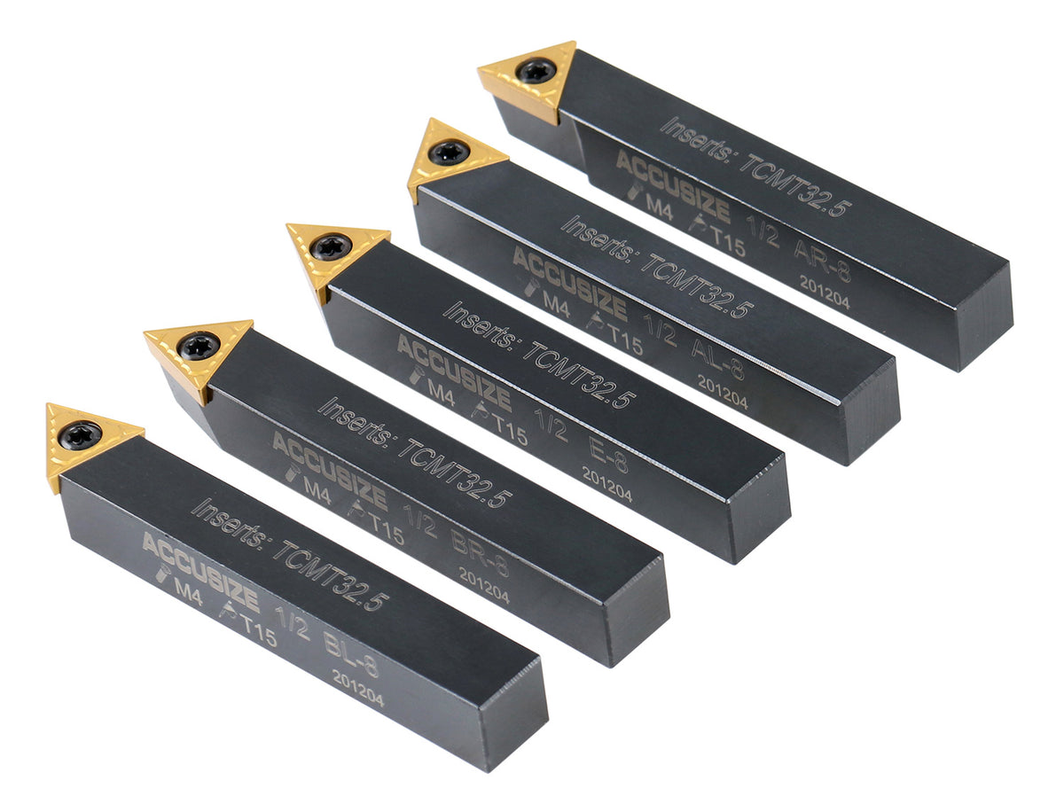 1/2'' 5 Pc Indexable Turning Tool Set, 2380-5082