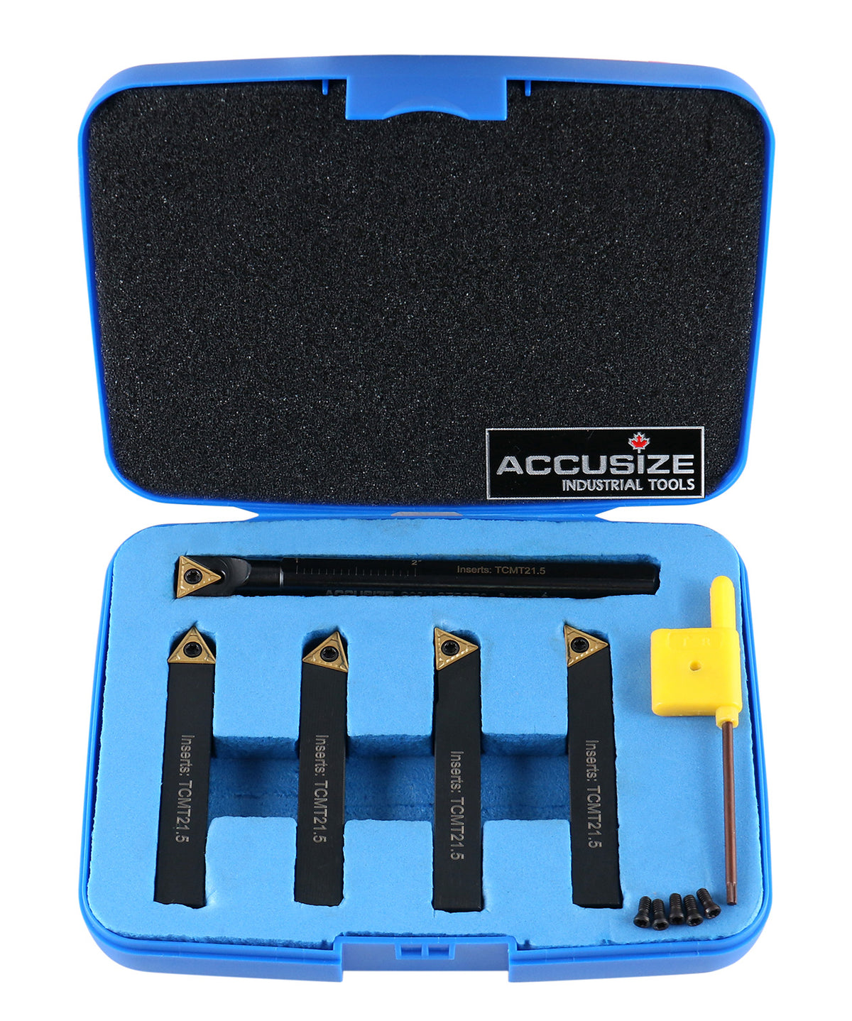 3/8" 5ps/set Indexable Turning Tool Set (4Ps turning + 1 PC boring), 2386-0038
