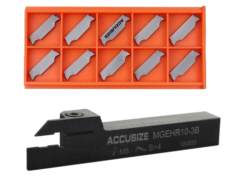 Porte-outils à découpage indexables avec inserts en carbure pour acier et aluminium