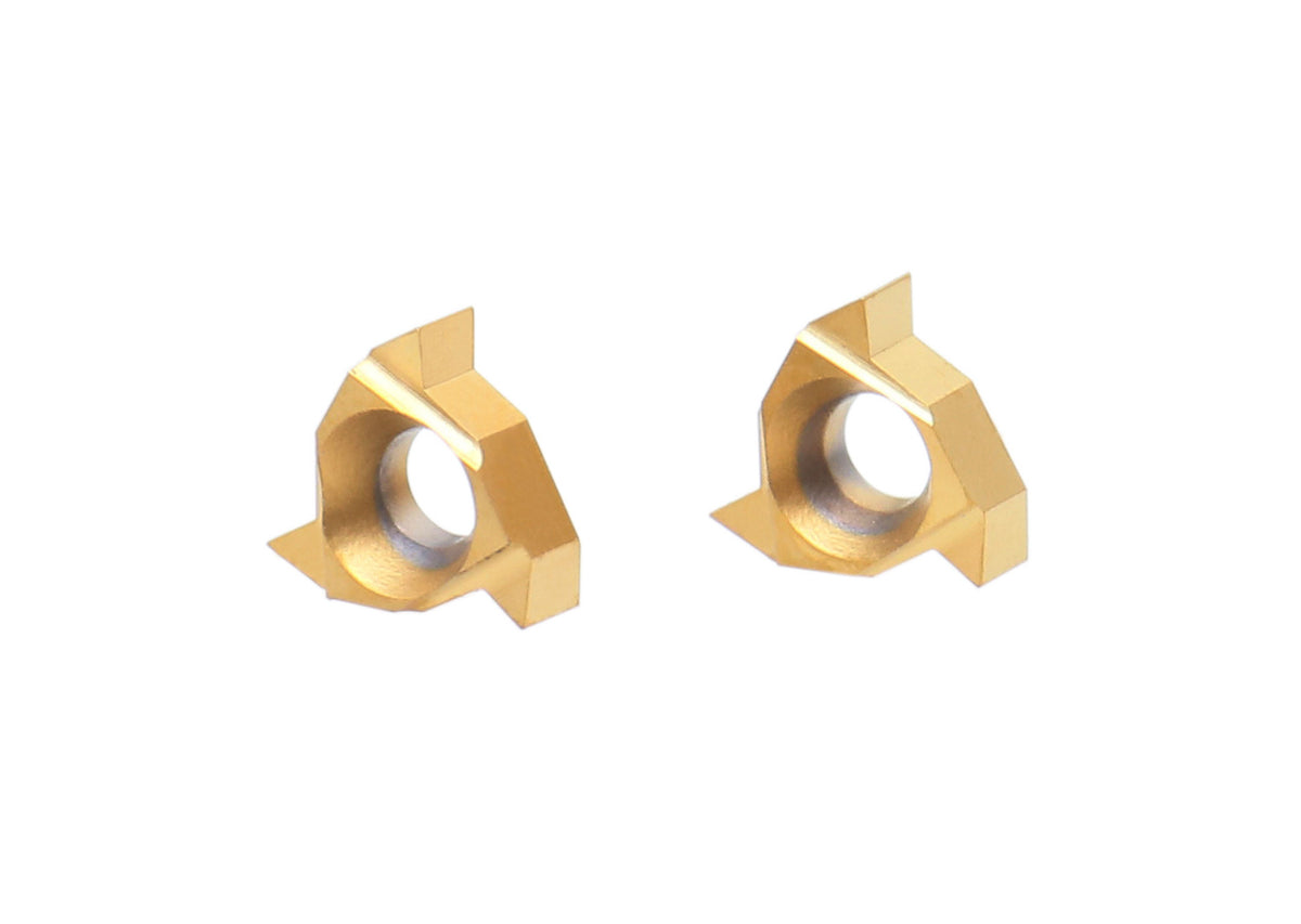 2 pièces de chaque type d'inserts en carbure pour les jeux d'outils de tournage en carbure Accusize 7ps indexables, enduit CVD et revêtu d'étain, total de 10 pièces