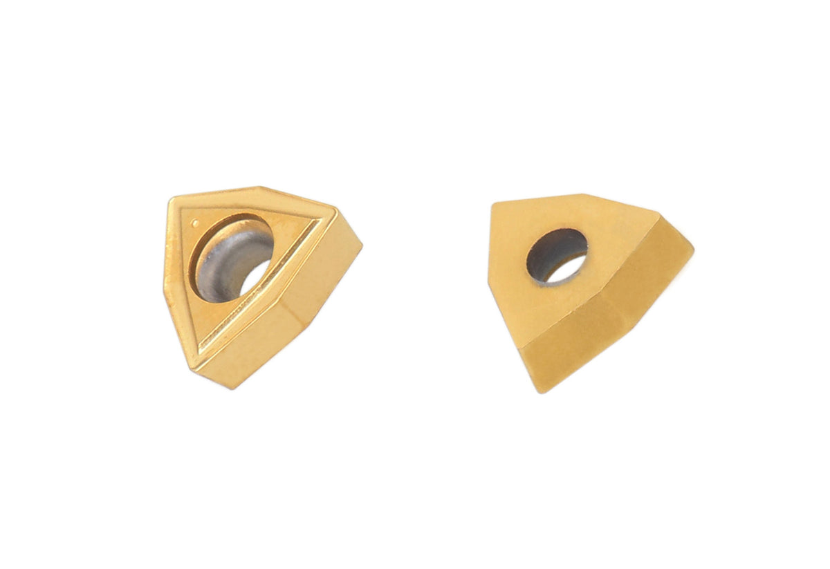 2 pièces de chaque type d'inserts en carbure pour les jeux d'outils de tournage en carbure Accusize 7ps indexables, enduit CVD et revêtu d'étain, total de 10 pièces