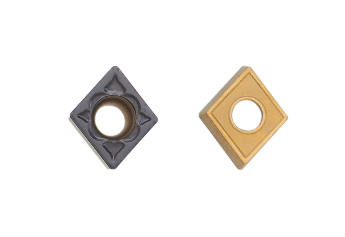 2 pièces de chaque type d'inserts en carbure pour les jeux d'outils de tournage en carbure Accusize 7ps indexables, enduit CVD et revêtu d'étain, total de 10 pièces