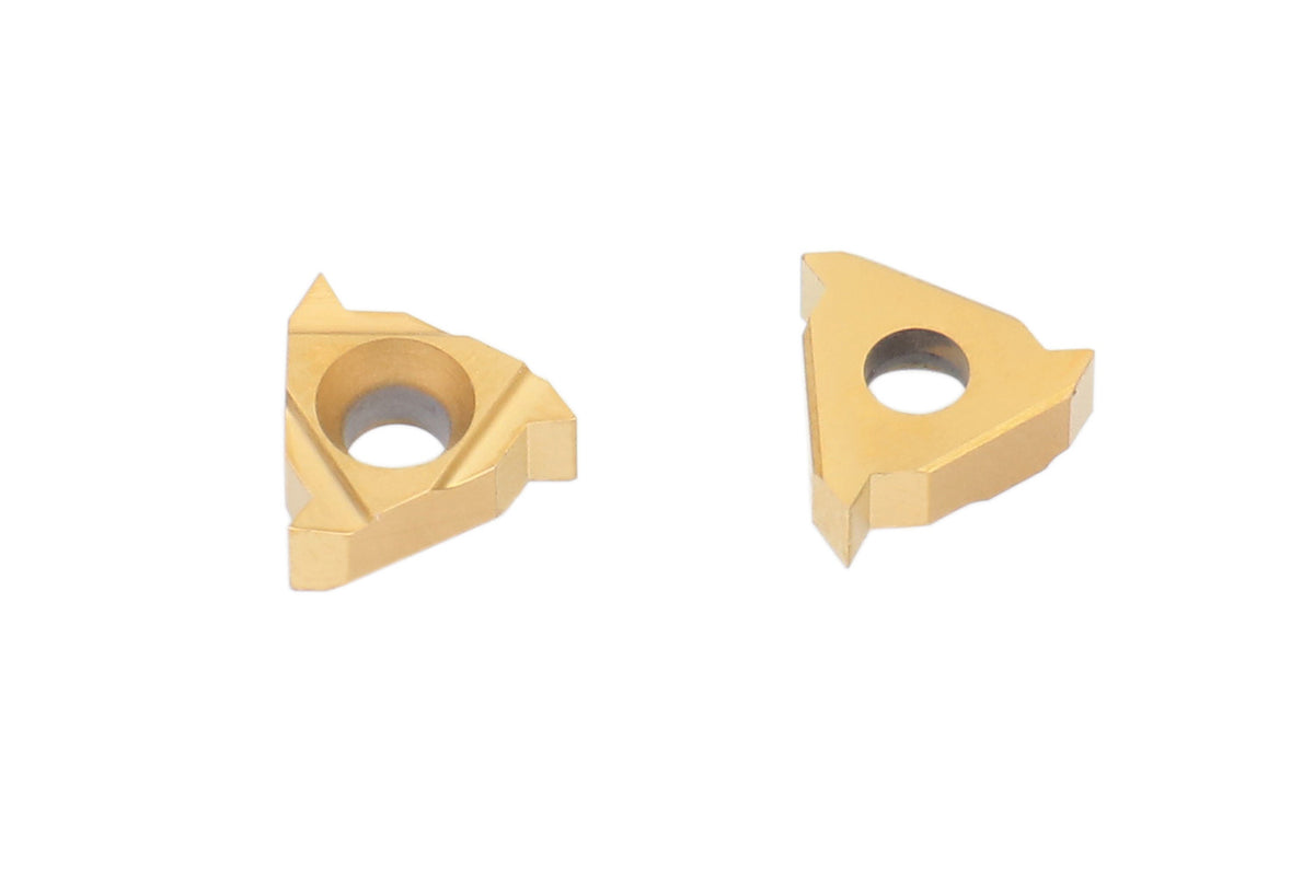 2 pièces de chaque type d'inserts en carbure pour les jeux d'outils de tournage en carbure Accusize 7ps indexables, enduit CVD et revêtu d'étain, total de 10 pièces