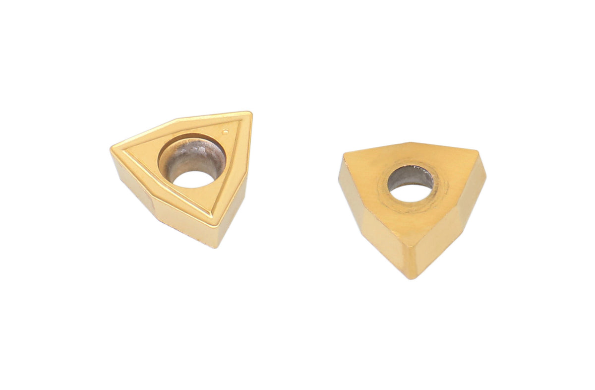 2 pièces de chaque type d'inserts en carbure pour les jeux d'outils de tournage en carbure Accusize 7ps indexables, enduit CVD et revêtu d'étain, total de 10 pièces