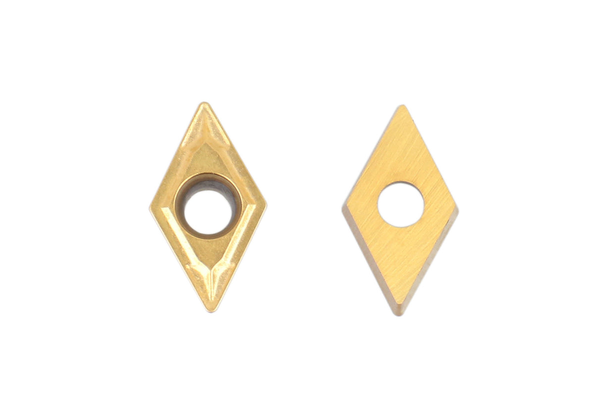 2 pièces de chaque type d'inserts en carbure pour les jeux d'outils de tournage en carbure Accusize 7ps indexables, enduit CVD et revêtu d'étain, total de 10 pièces