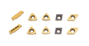 2 Pc of Each Kind of Carbide Inserts for Accusize 7ps Indexable Carbide Lathe Turning Tool Sets, CVD Coated and Tin Coated, Total 10 Pieces