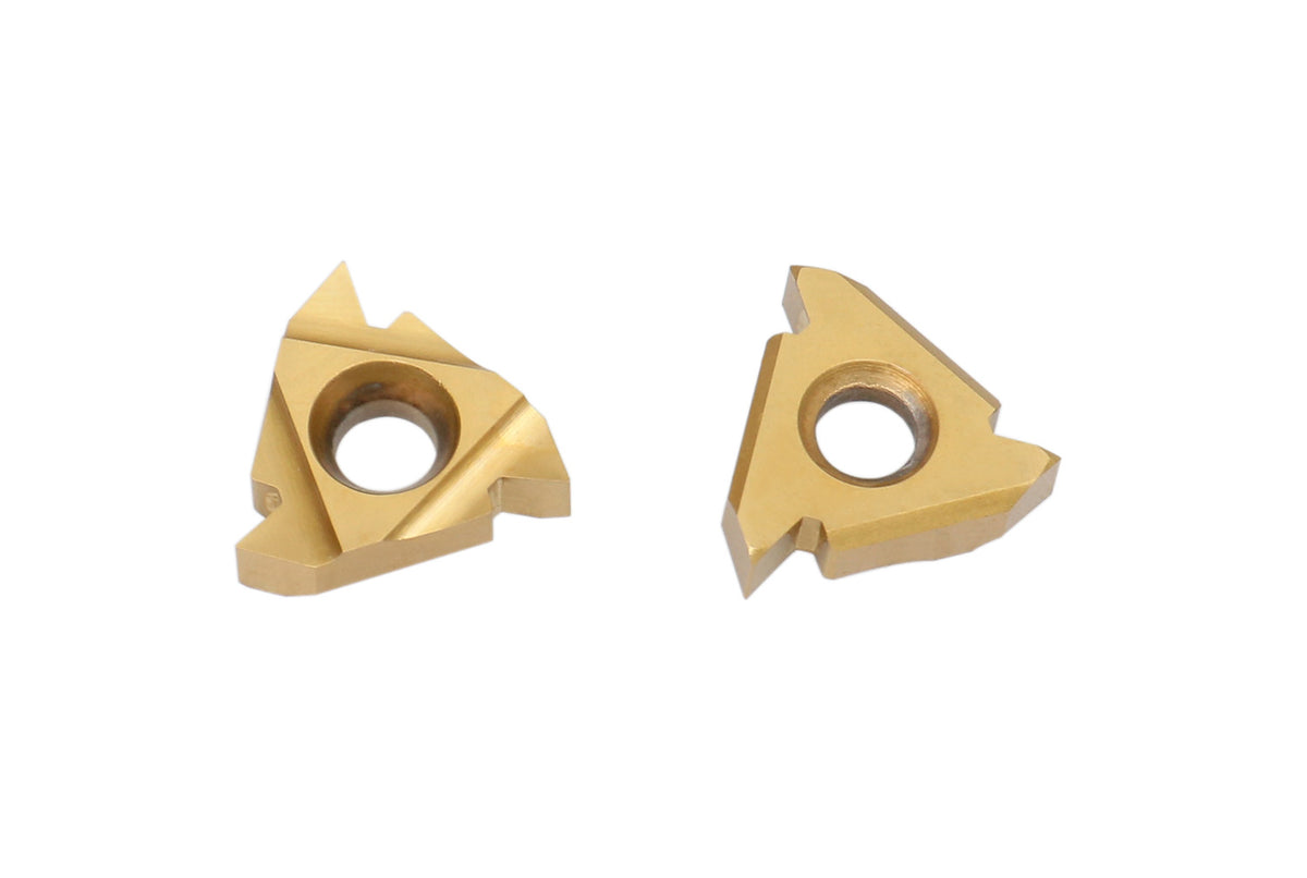2 pièces de chaque type d'inserts en carbure pour les jeux d'outils de tournage en carbure Accusize 7ps indexables, enduit CVD et revêtu d'étain, total de 10 pièces