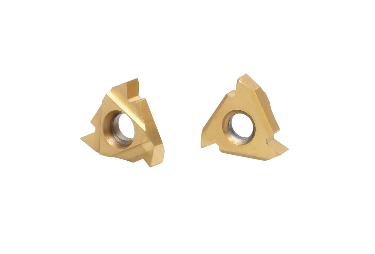 2 pièces de chaque type d'inserts en carbure pour les jeux d'outils de tournage en carbure Accusize 7ps indexables, enduit CVD et revêtu d'étain, total de 10 pièces