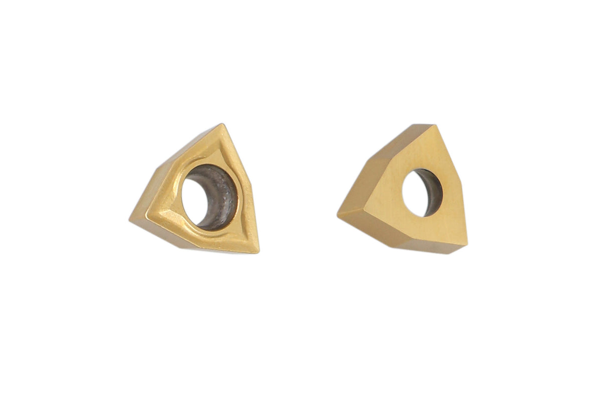 2 pièces de chaque type d'inserts en carbure pour les jeux d'outils de tournage en carbure Accusize 7ps indexables, enduit CVD et revêtu d'étain, total de 10 pièces