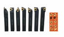 7 pc Indexable Carbide Turning Tools w/ Extra Inserts