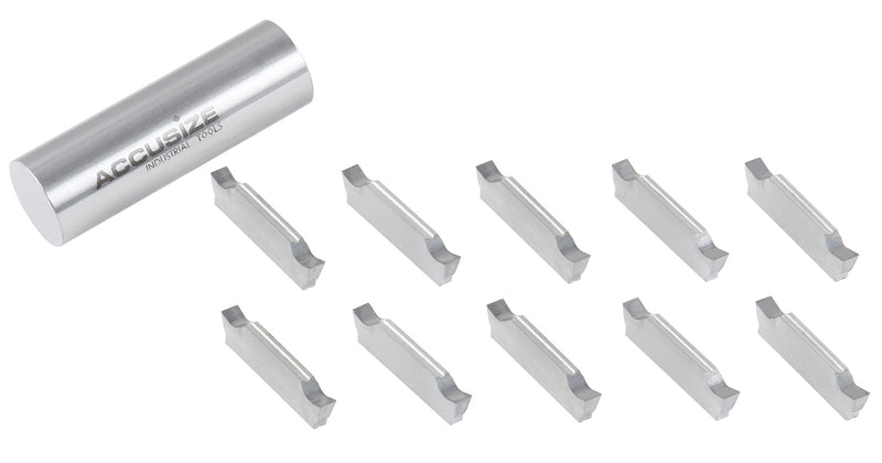 Double End Cut-Off Carbide Inserts for Cutting Aluminum, 10pcs/set