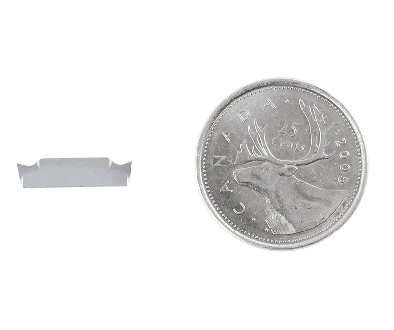 Double End Cut-Off Carbide Inserts for Cutting Aluminum, 10pcs/set