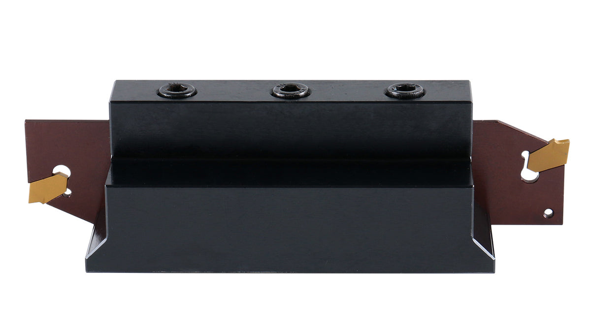 1'' Self-Lock Block Sltbn25.4-6 with 10 Pcs Gtn-3 Carbide Inserts and 1 Pc 0.120'' Width Ncih32-3 Blade, 2410-1010