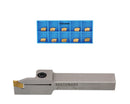 Porte-rainures et coupures indexables robustes avec embouts GTN extra 10 enrobés en carbure étN, 3/8", 1/2', 3/4", & 1", main droite