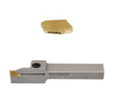Porte-rainures et coupures indexables robustes avec embouts GTN extra 10 enrobés en carbure étN, 3/8", 1/2', 3/4", & 1", main droite