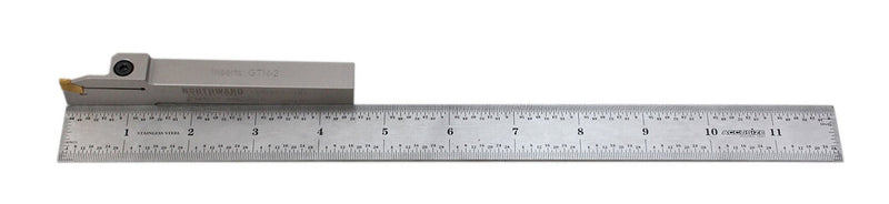 Heavy-Duty Indexable Grooving & Cut-Off Holder with Extra 10 Carbide TiN Coated GTN Insert Bundle, 3/8", 1/2", 3/4", & 1", Right Hand