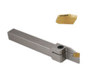Porte-rainures et coupures indexables robustes avec embouts GTN extra 10 enrobés en carbure étN, 3/8", 1/2', 3/4", & 1", main droite