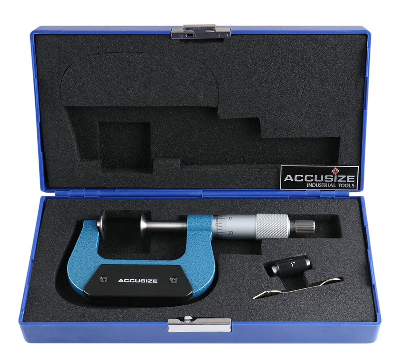 1-2'' Range x 0.0001'' Resolution Disc Type Micrometer in Fitted Box, 2502-2001