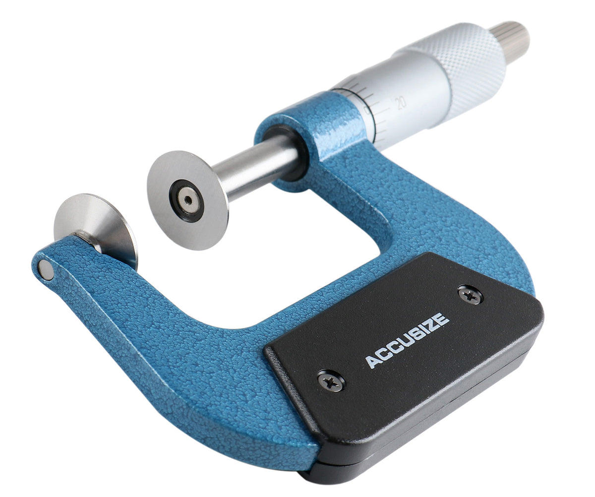1-2'' Range x 0.0001'' Resolution Disc Type Micrometer in Fitted Box, 2502-2001