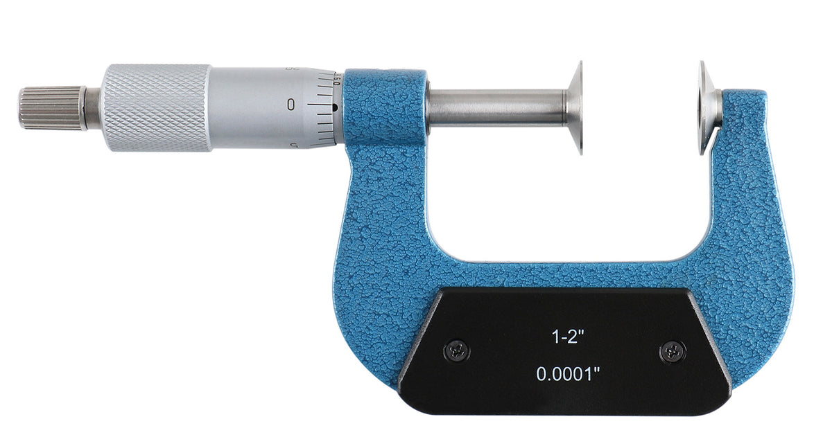 1-2'' Range x 0.0001'' Resolution Disc Type Micrometer in Fitted Box, 2502-2001