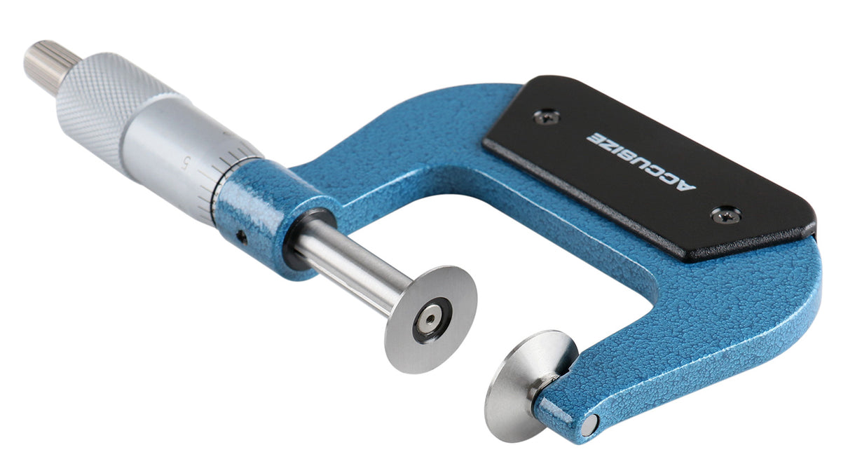 1-2'' Range x 0.0001'' Resolution Disc Type Micrometer in Fitted Box, 2502-2001