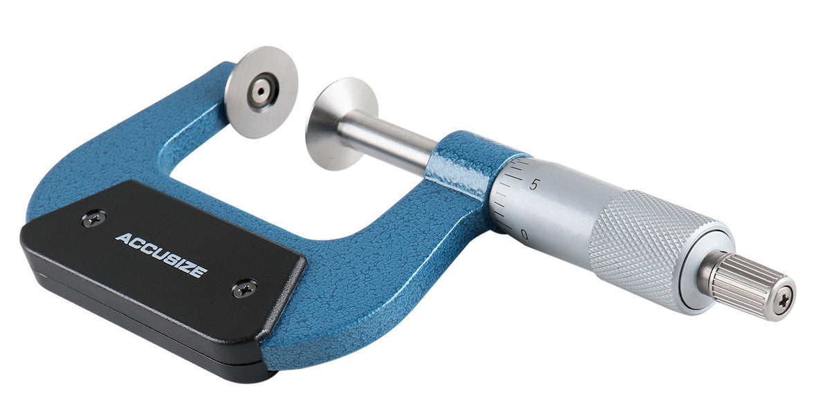 1-2'' Range x 0.0001'' Resolution Disc Type Micrometer in Fitted Box, 2502-2001