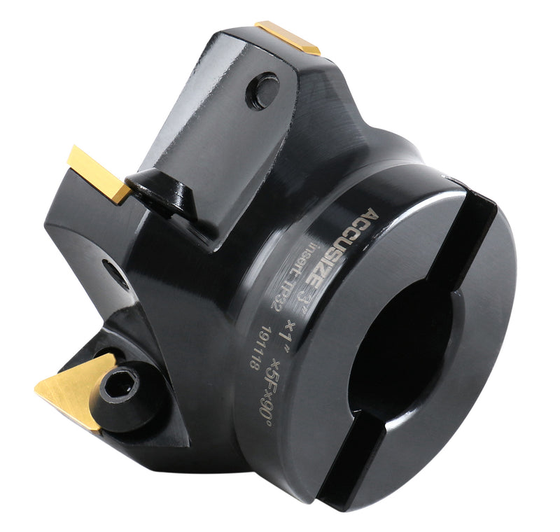 Positive Rake Face Mill Accusize 90 Degree Indexable Face Milling Cutters, Carbide TPG Insert