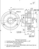 Plaque arrière filetée semi-finie 5 po pour mandrin de tour à dos uni