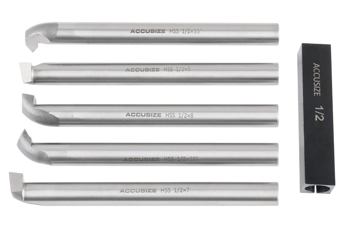 1/2 inch 6 pc H.S.S. Internal Threading and Boring Tool Sets, 2663-2004