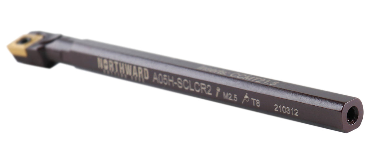 5/16'' by 4.000'' Oal, Rh Sclcr Coolant Through Indexable Boring Bar with Ccmt 21.5 Carbide Inserts, 2800-0034